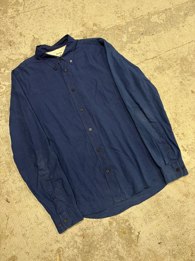Acne Studios Blue Worker Shirt - Image 4