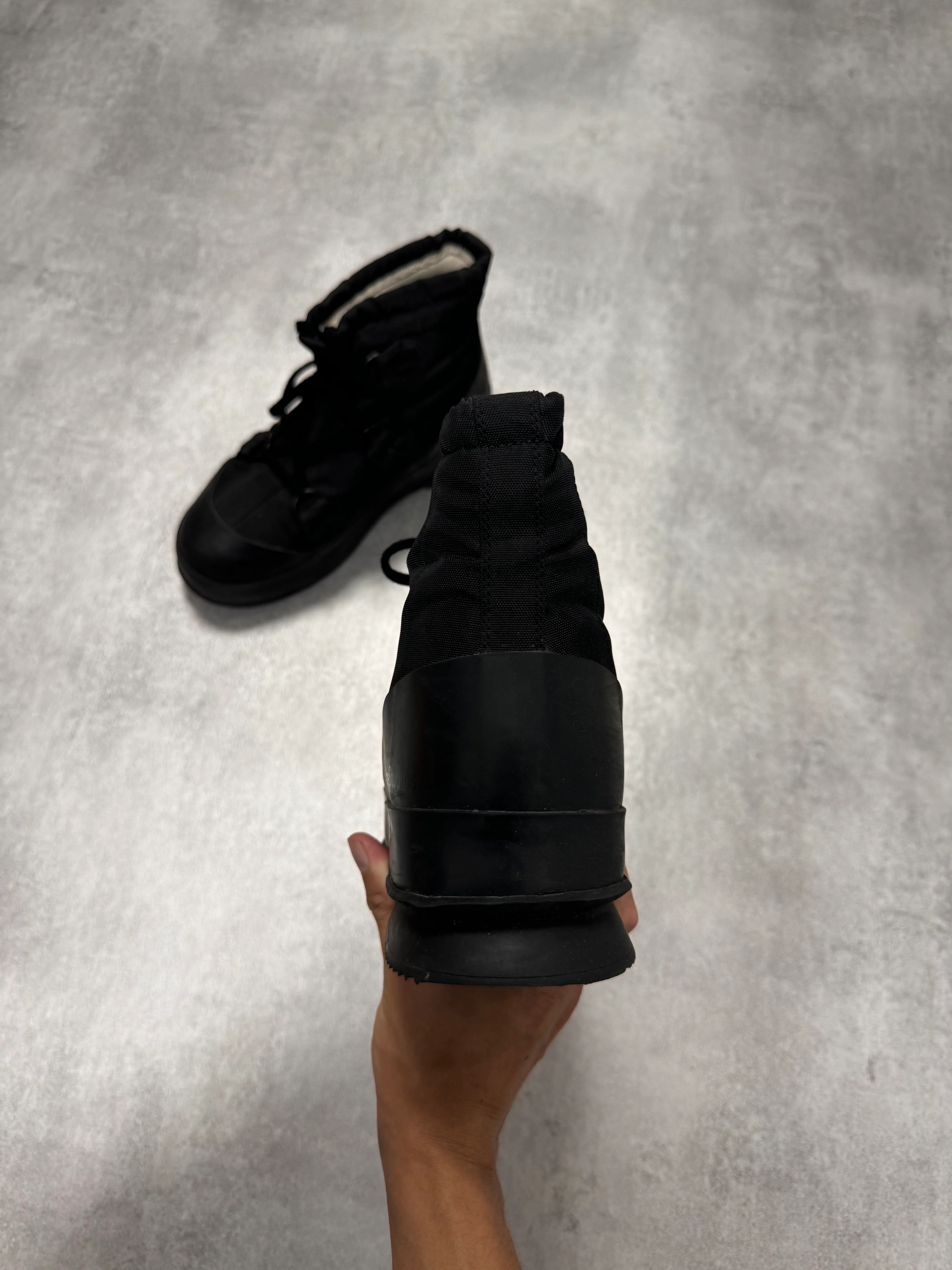 Acne Studios Chunky Lace Up Black Boots - Image 5