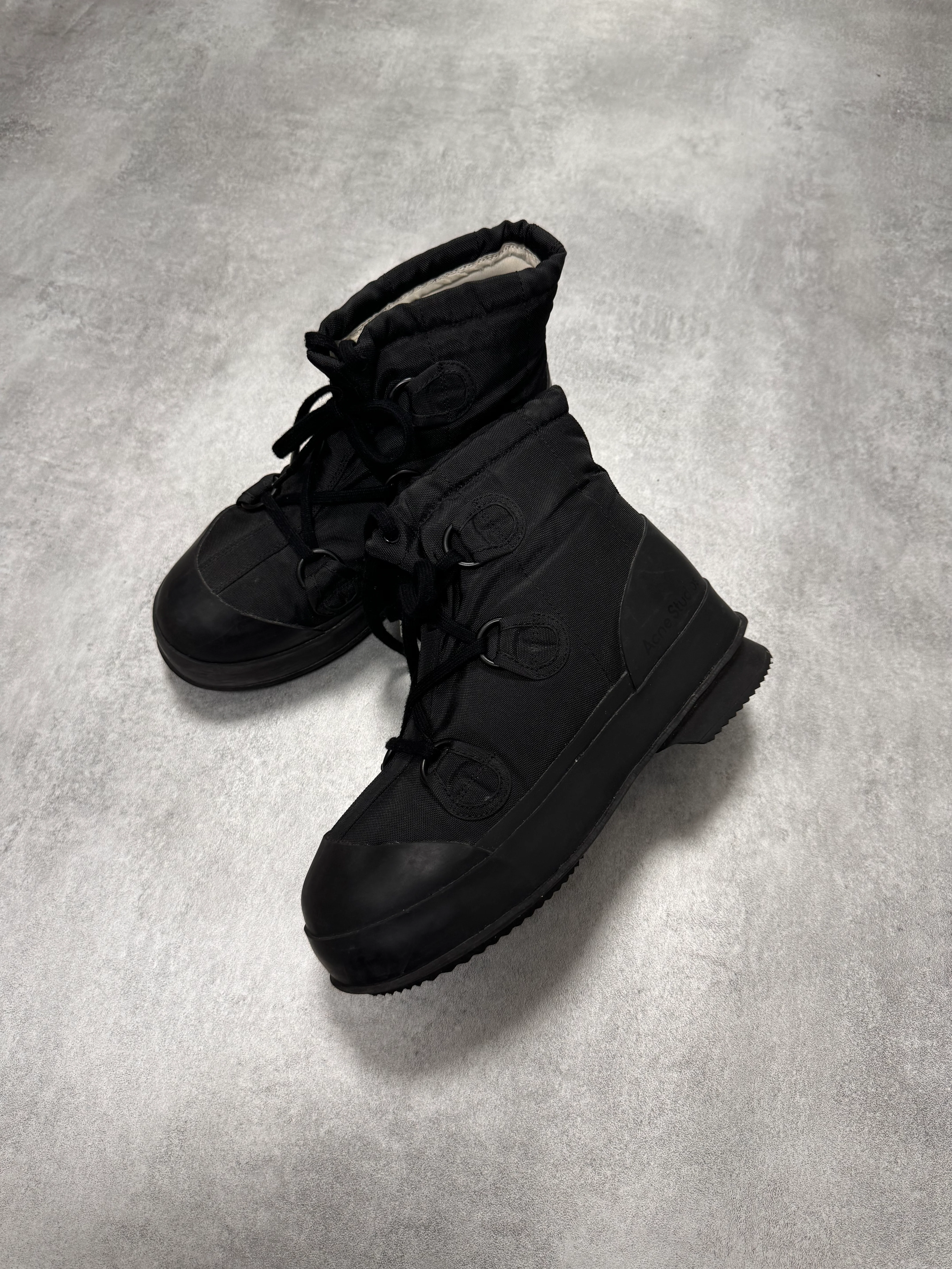 Acne Studios Chunky Lace Up Black Boots - Image 8