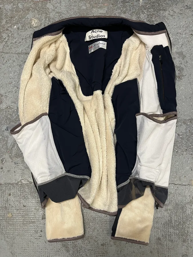 Acne Studios Creamy Tactical Back Fleece Zip-up Jacket - Image 8