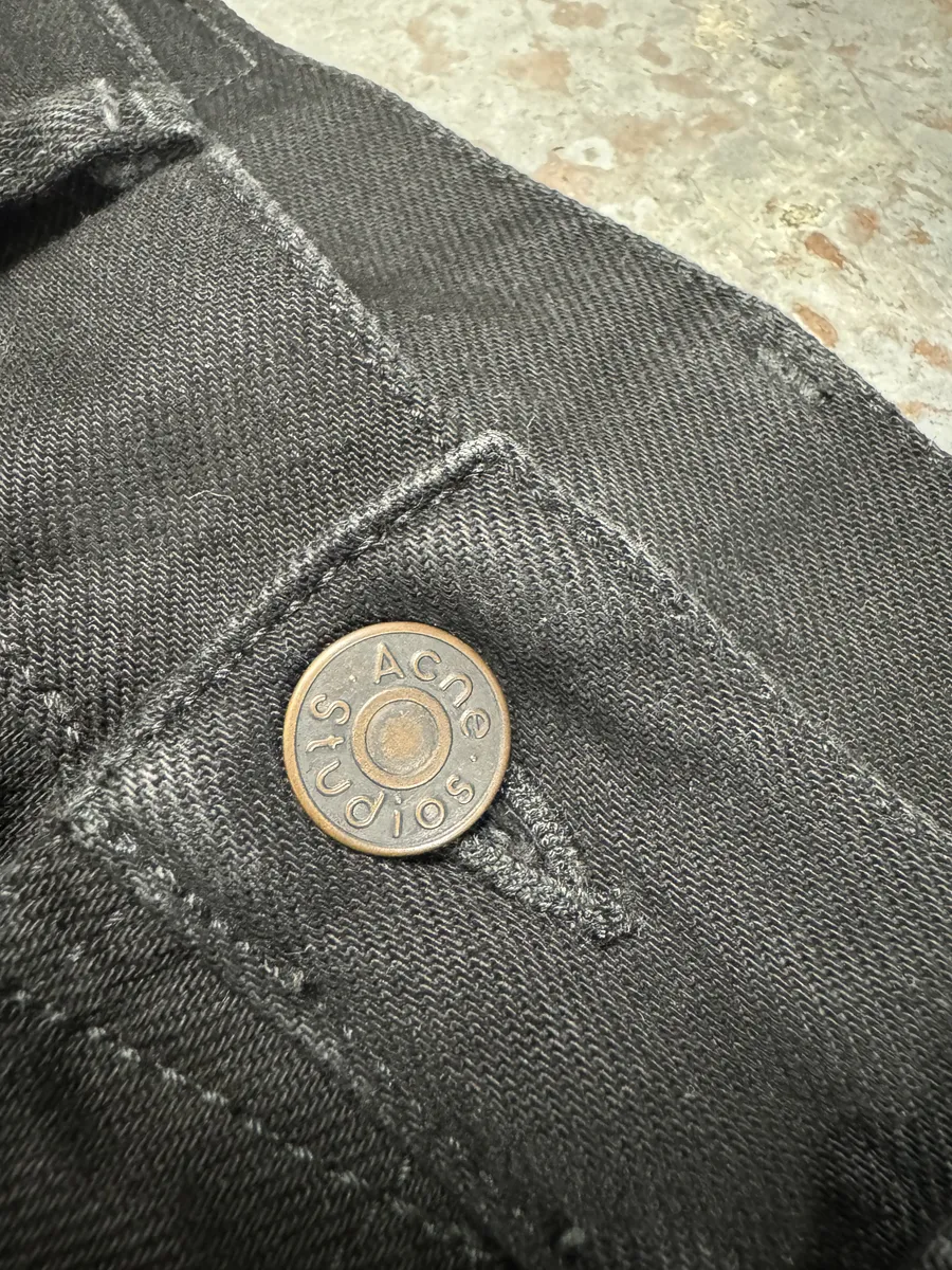 Acne Studios Distressed Holes Black Jeans - Image 11