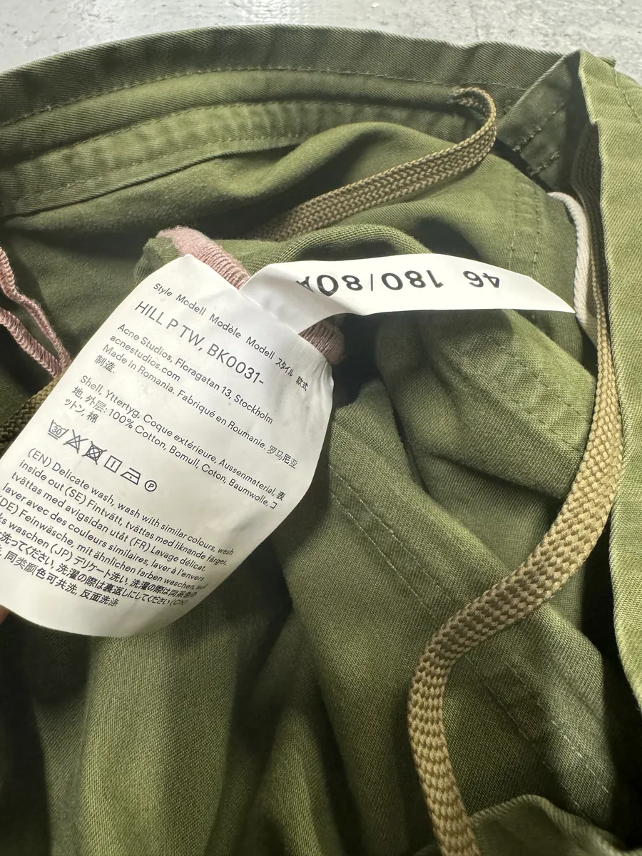 Acne Studios Green Cargo Pants - Image 9