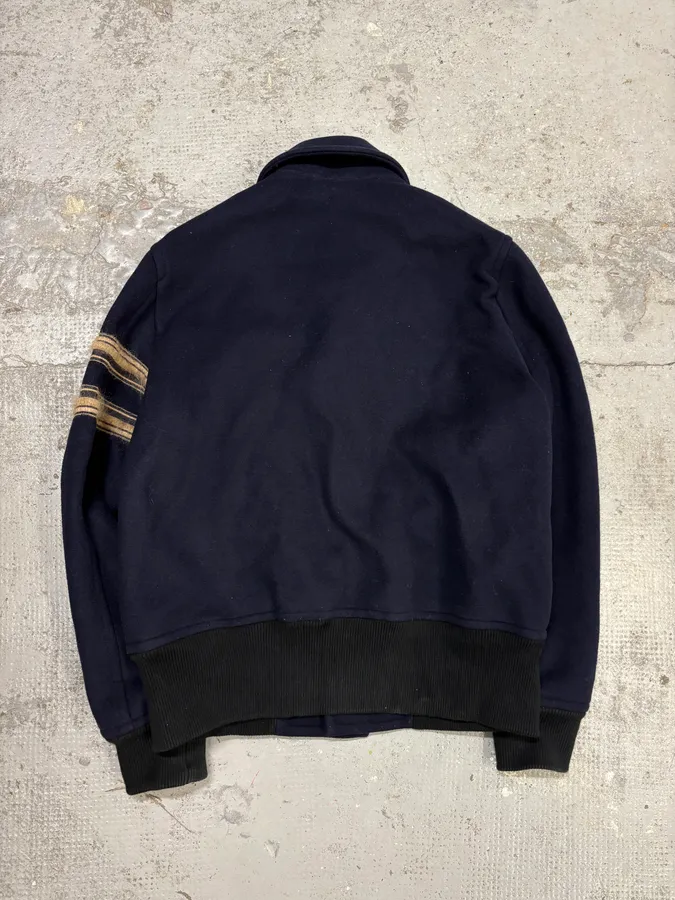 Acne Studios Navy Shell Wool Bomber Jacket - Image 6