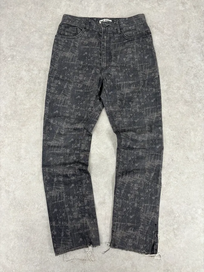 Acne Studios Needle Print Grey Effect Jeans