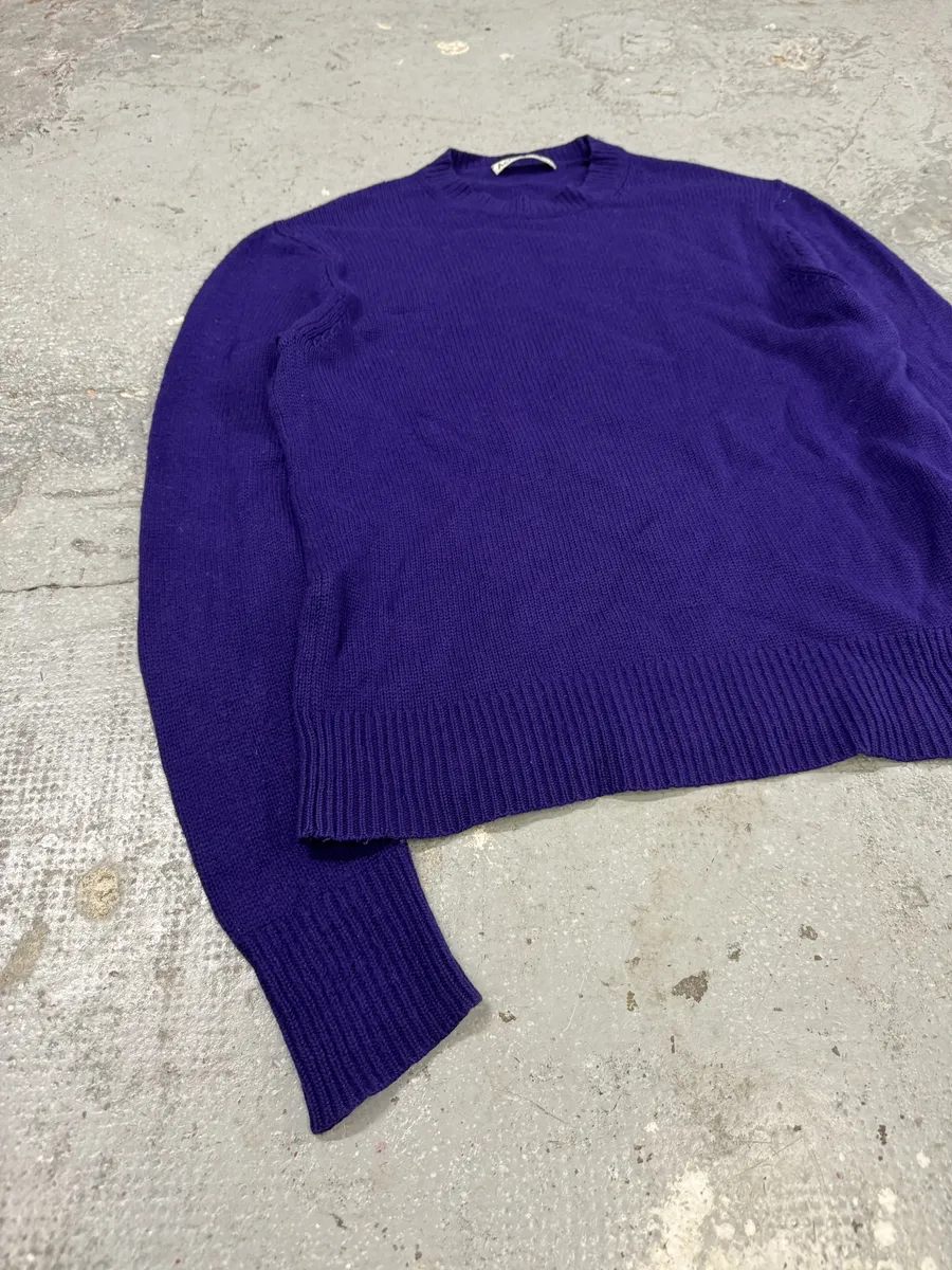 Acne Studios Purple Wool & Cashmere Patches Sweater - Image 7