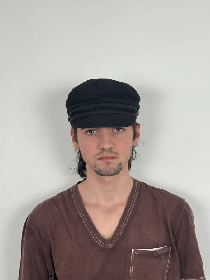 Agnes B Black Officer Hat - Image 3