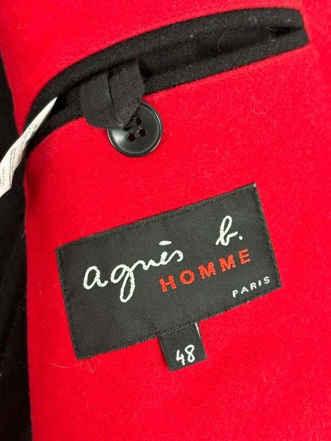 Agnes b Black Wool Contrast Collar Perfecto Jacket - Image 11