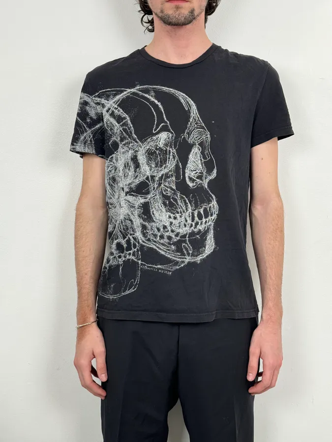 Alexander McQueen Abstract Skeleton Black T-Shirt - Image 2
