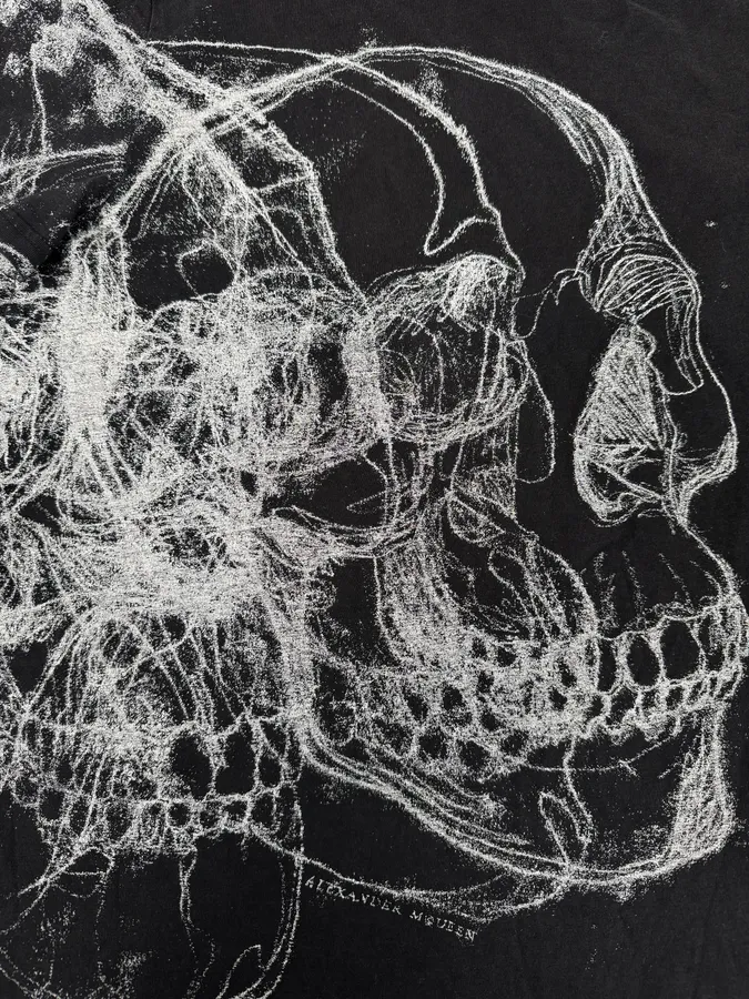 Alexander McQueen Abstract Skeleton Black T-Shirt - Image 7