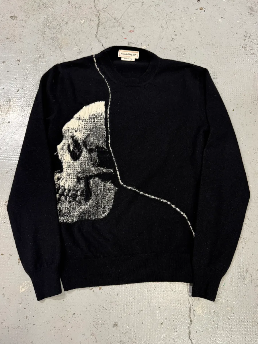 Alexander McQueen Black Deadskull Sweater