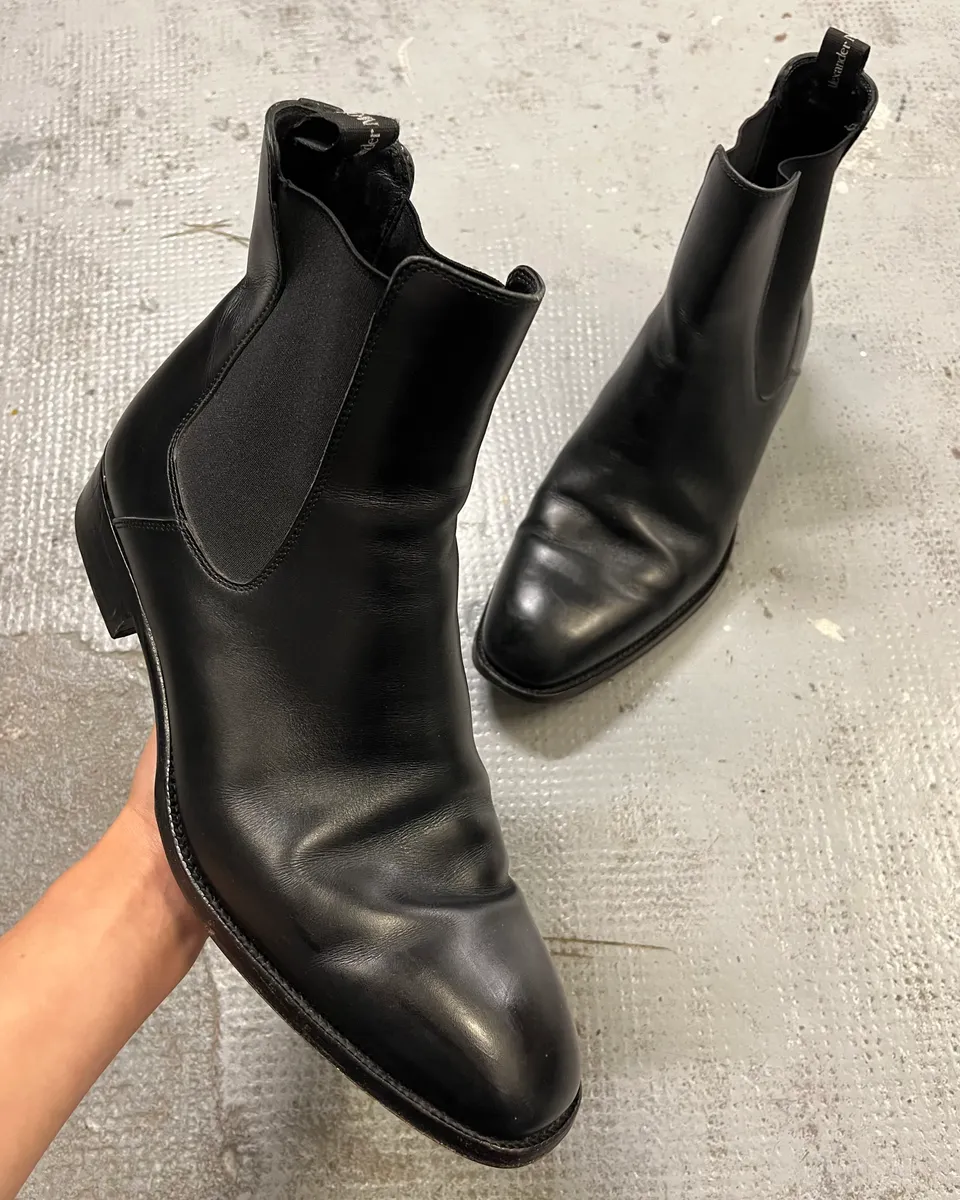 Alexander Mcqueen Black Leather Boots