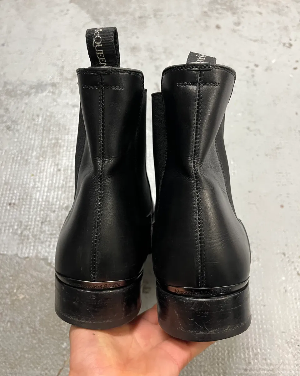 Alexander Mcqueen Black Leather Boots - Image 6