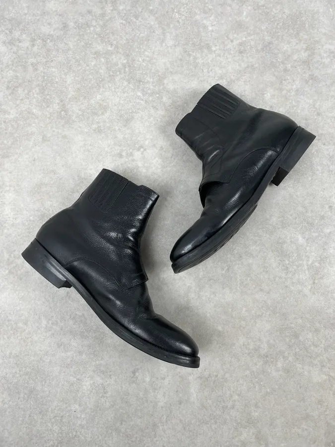 Alexander McQueen Black Leather Multi-Strap Boots - Image 4