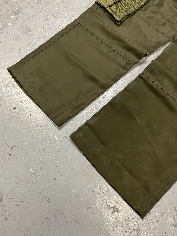 Alexander Mcqueen Khaki Contemporary Cargo Satin Pants - Image 6
