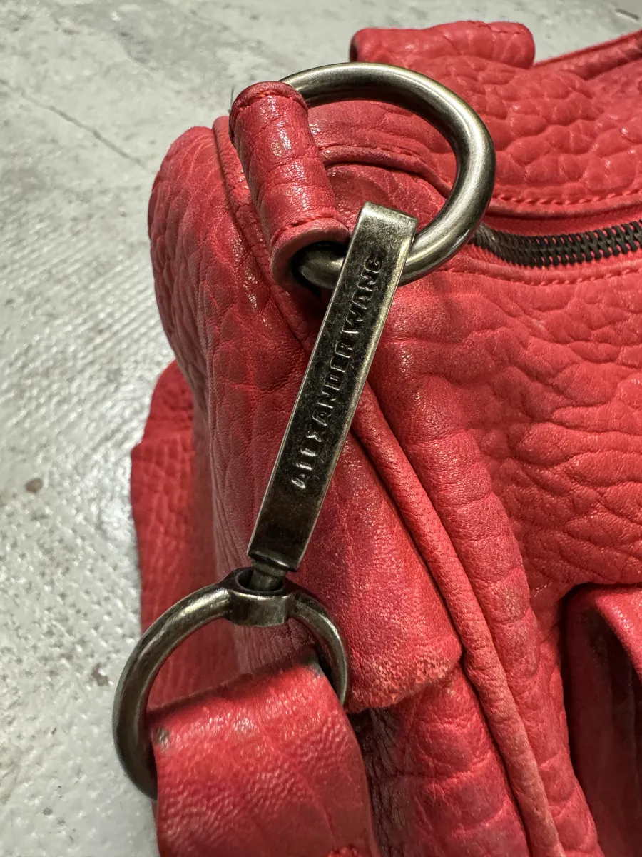 Alexander Wang Red Leather Studded Shoulder Bag - Image 9