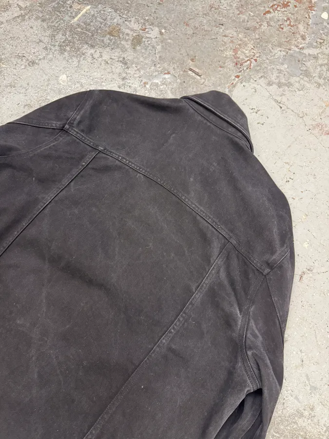 Ami Workwear Buttoned Black Cotton Jacket - Image 7