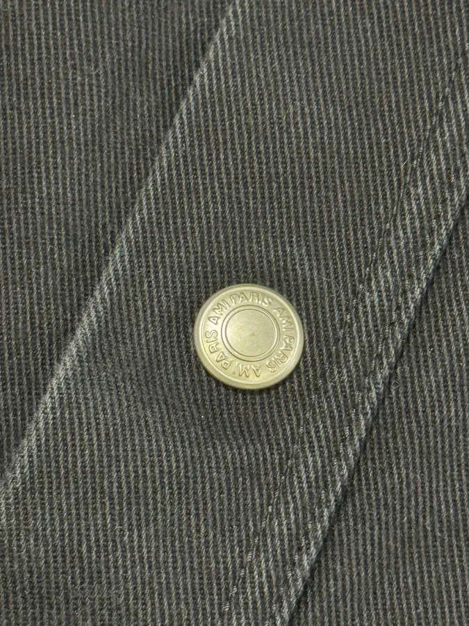 Ami Workwear Buttoned Black Cotton Jacket - Image 8