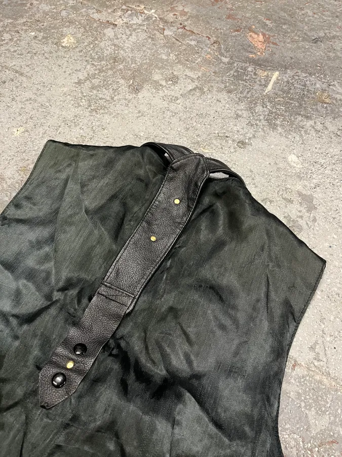 Archive Black Leather Avant-Garde Vest - Image 12