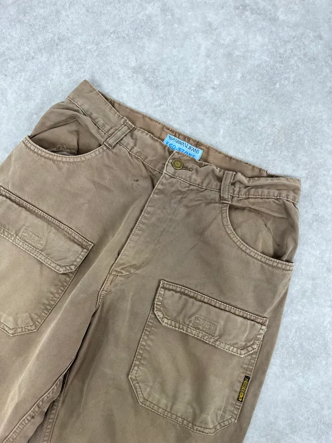 Armani Beige Multi Pockets Pants - Image 6