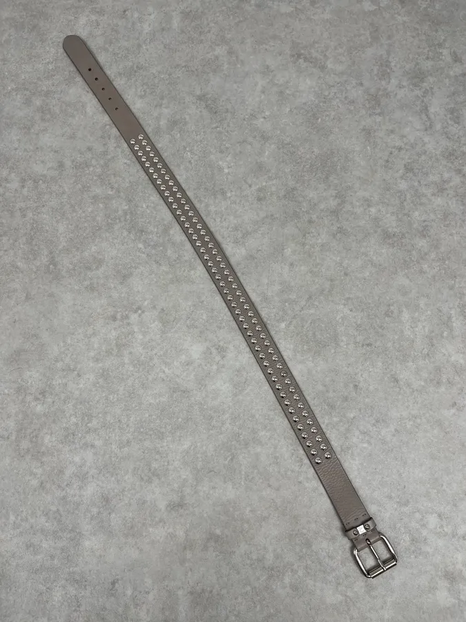 Armani Jeans Grey Leather Studded Belt - Image 7
