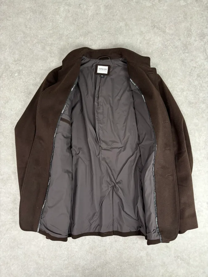 Armani Officer Brown Wool Pocket Jacket - Image 8
