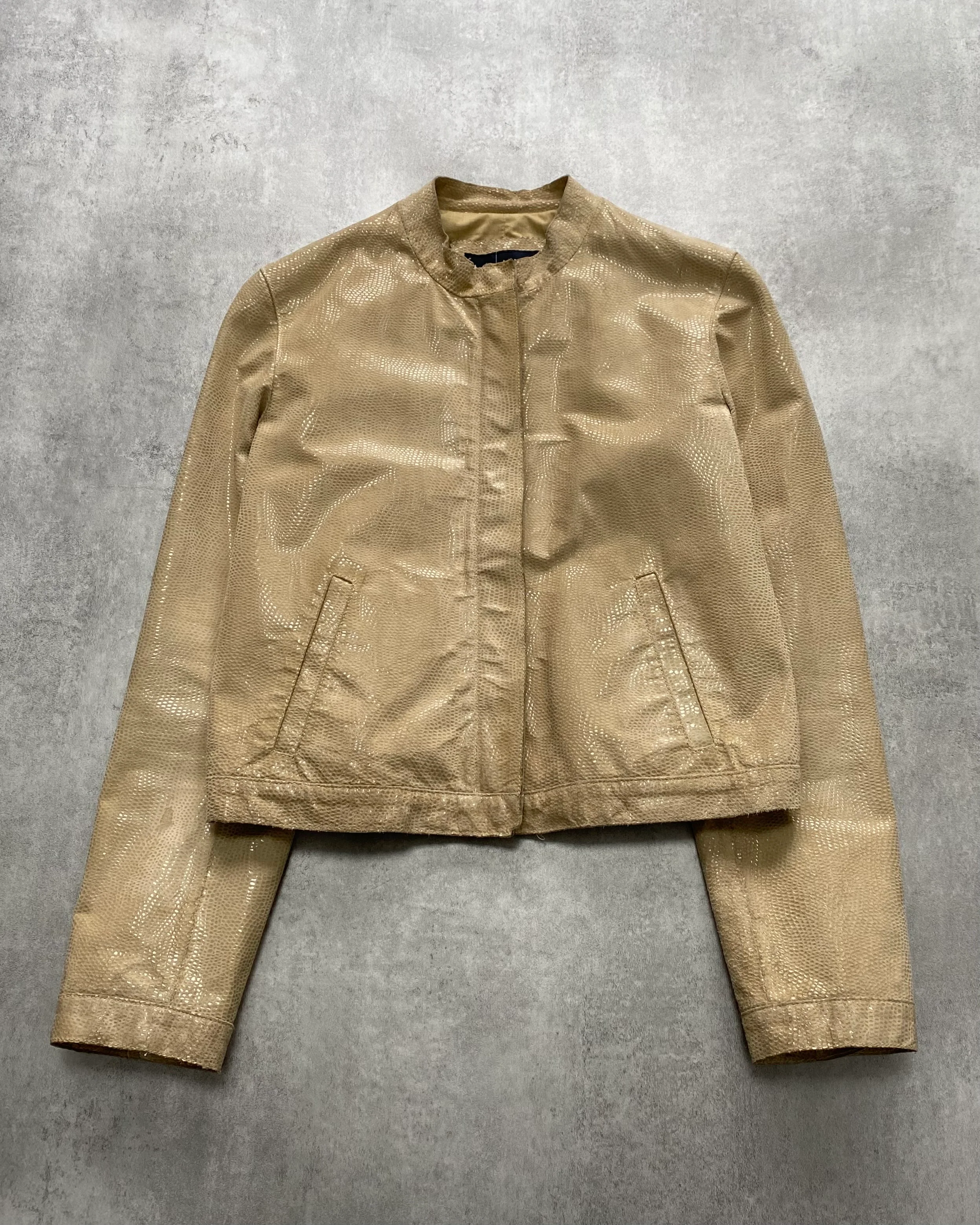 Armani Snakeskin Effect Sand Jacket