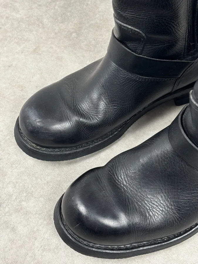 Avirex Black Leather Engineer Boots - Image 6