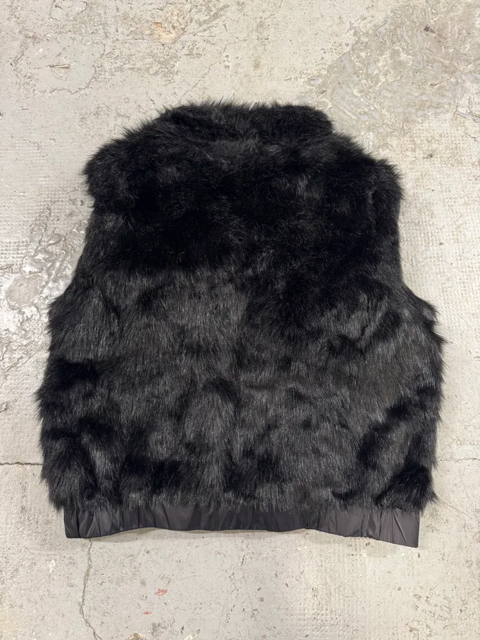 Avirex Faux Fur Black Puffer Jacket with Detachable Sleeves - Image 6