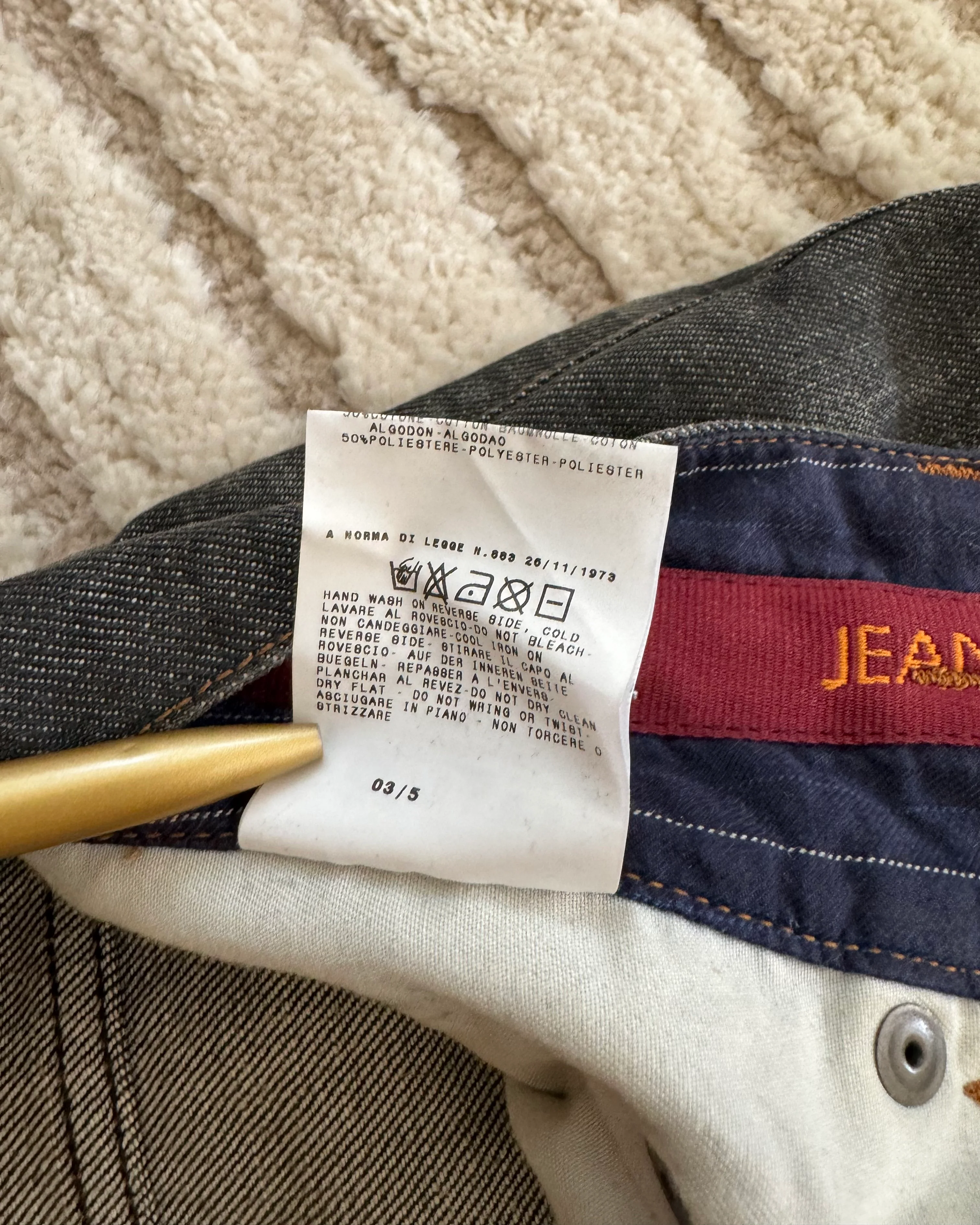 AW03 Dolce & Gabbana Double-Waisted Faded Baggy Jeans (L) - Image 7