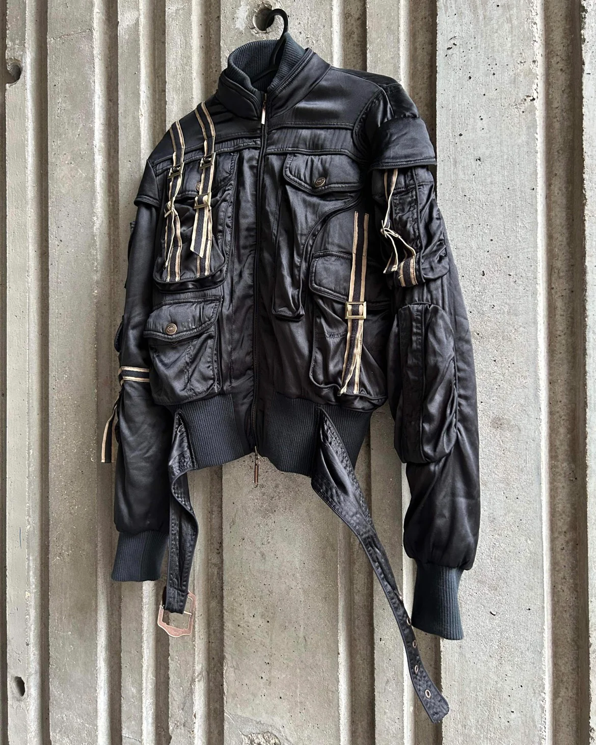 AW05 Cavalli Cargo Gun Utility Bomber Jacket (XS)