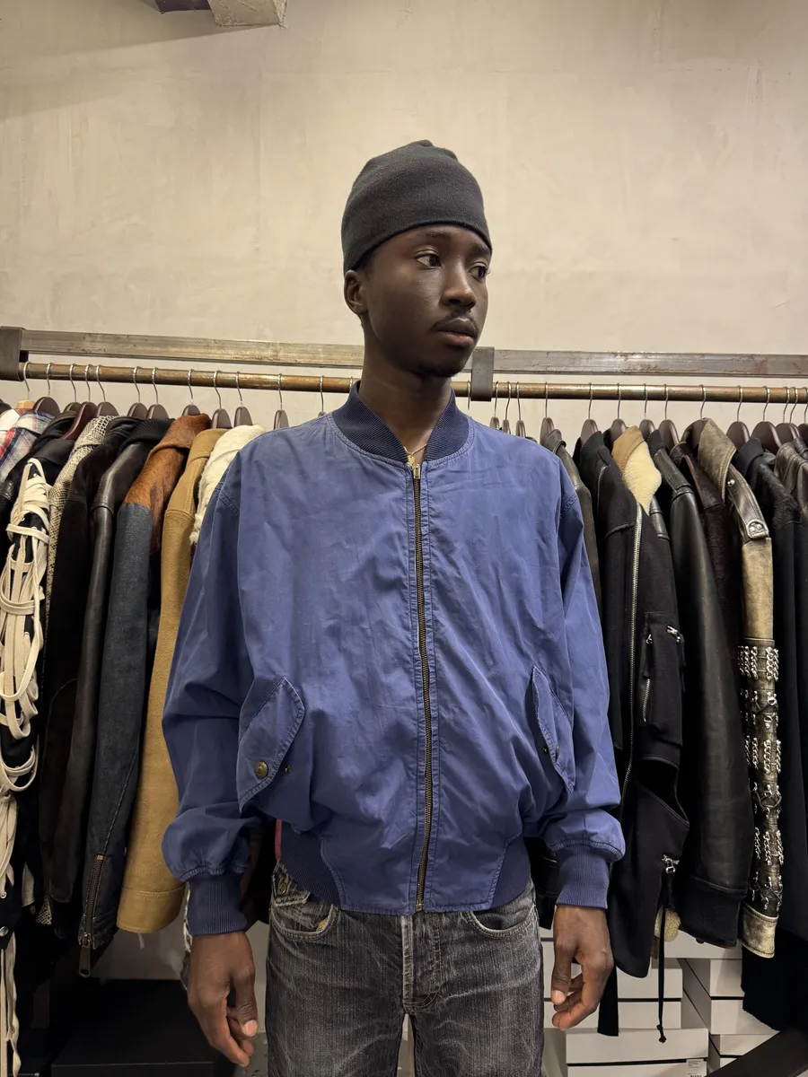 AW1994 Moschino Blue Relaxed Bomber Jacket - Image 2