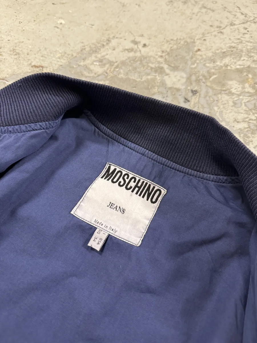 AW1994 Moschino Blue Relaxed Bomber Jacket - Image 9
