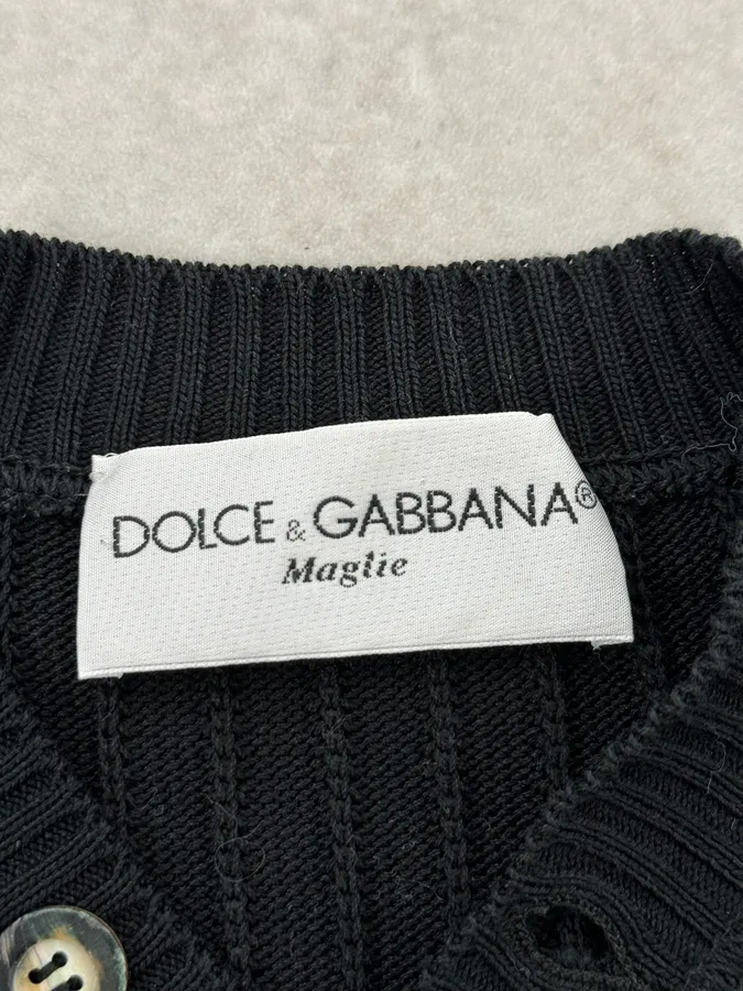 AW1995 Dolce & Gabbana Black Wool Sweater - Image 9