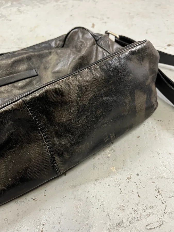 AW1995 Jean Paul Gaultier Dark Shadow Human Face Leather Bag - Image 10