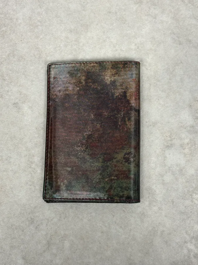 AW1995 Jean Paul Gaultier World Eroded Green Leather Wallet - Image 2