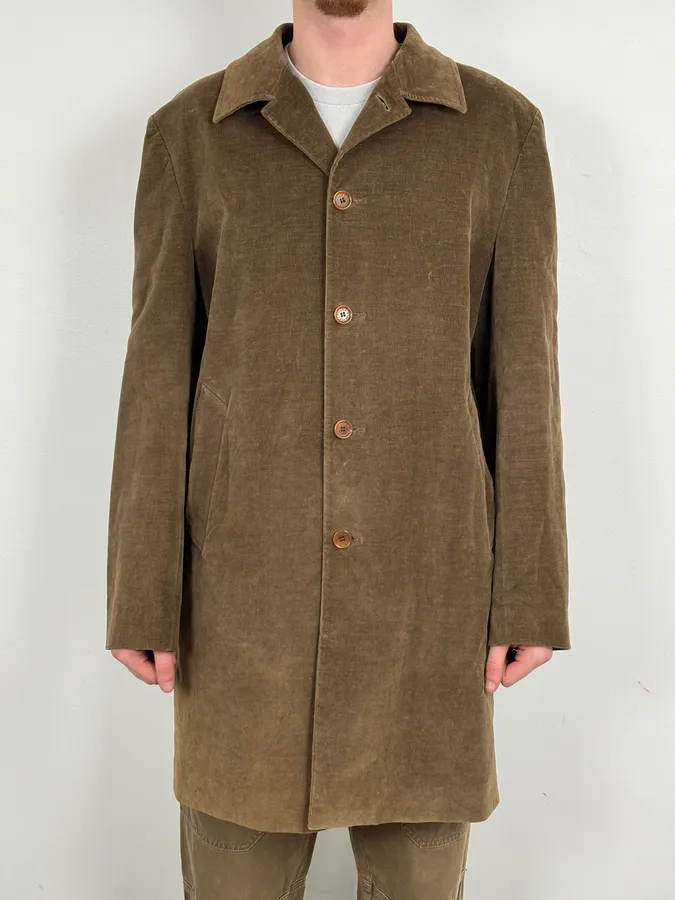 AW1996 Dolce & Gabbana Brown Minimalist Classy Trench Coat - Image 2