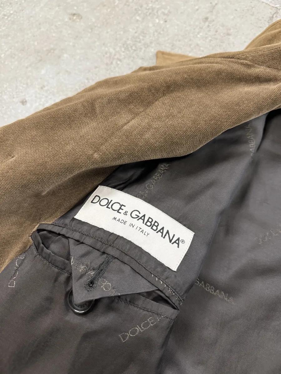 AW1996 Dolce & Gabbana Brown Minimalist Classy Trench Coat - Image 4