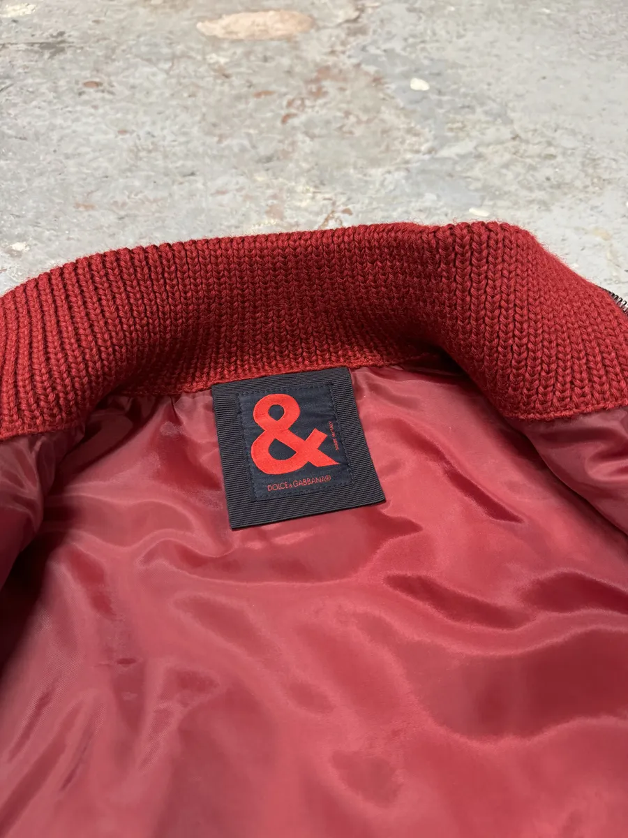 AW1996 Dolce & Gabbana Red Quilted Hybrid Vest - Image 6