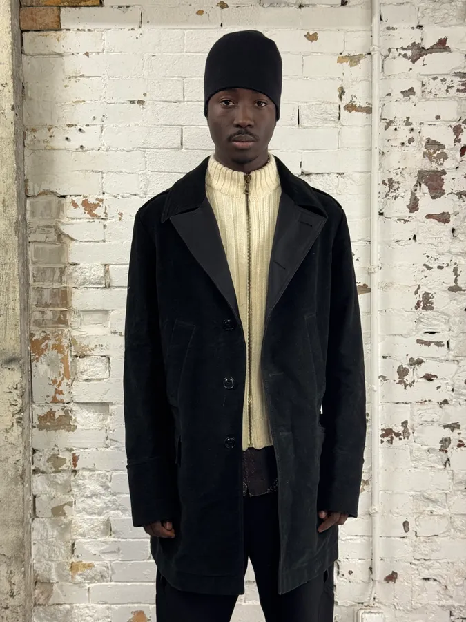 AW1997 Gucci Black Buttoned Coat - Image 2