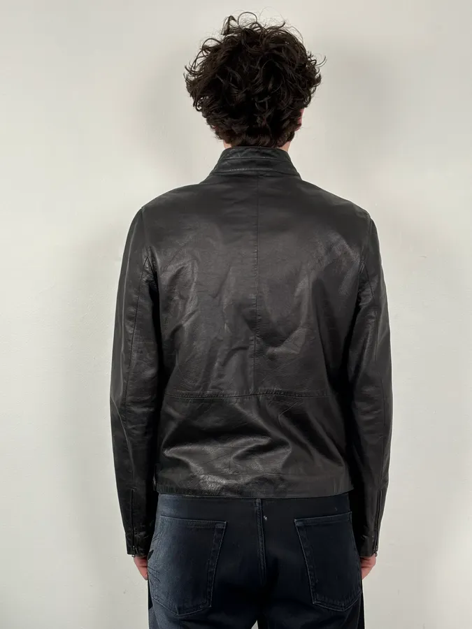 AW1998 Gucci Black Leather Biker Jacket by Tom Ford - Image 3