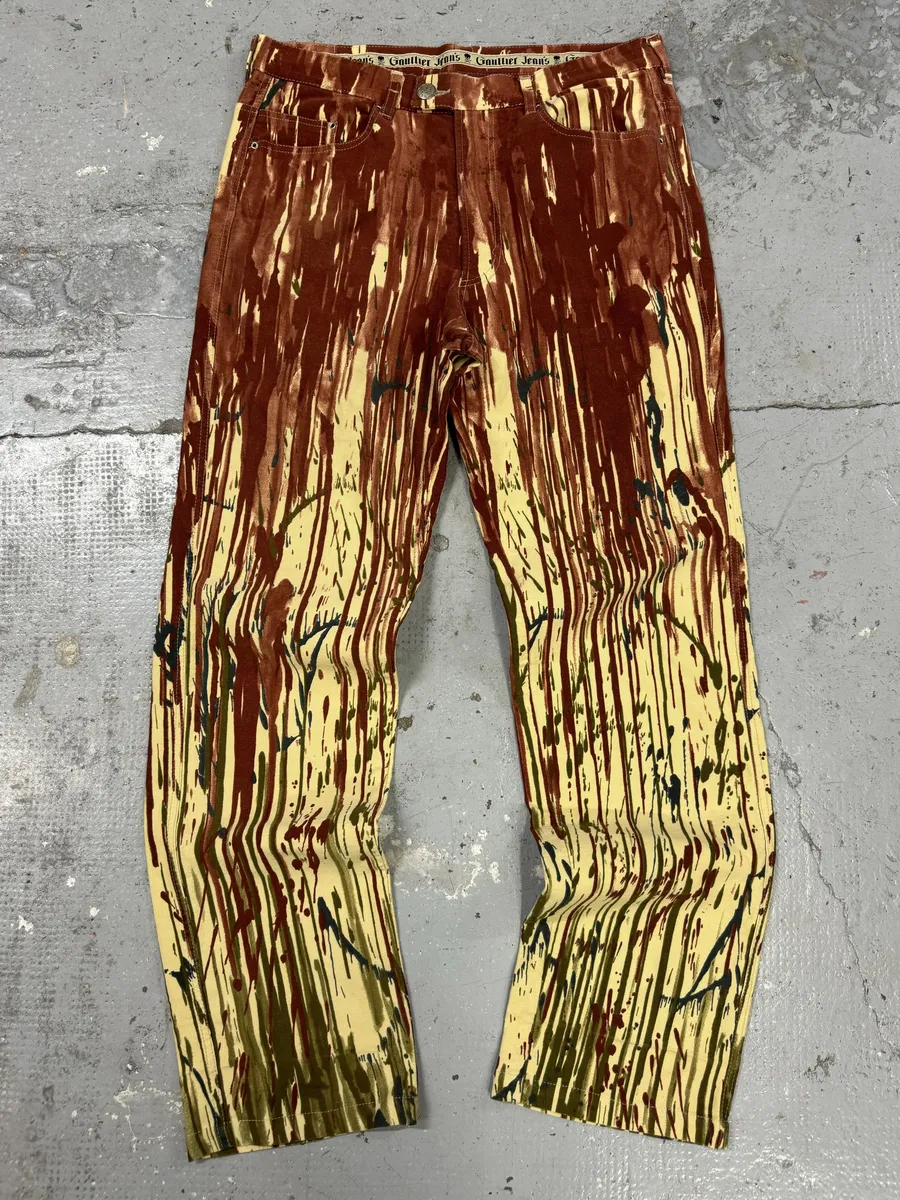 AW1998 Jean Paul Gaultier Red Blood Drip Pants