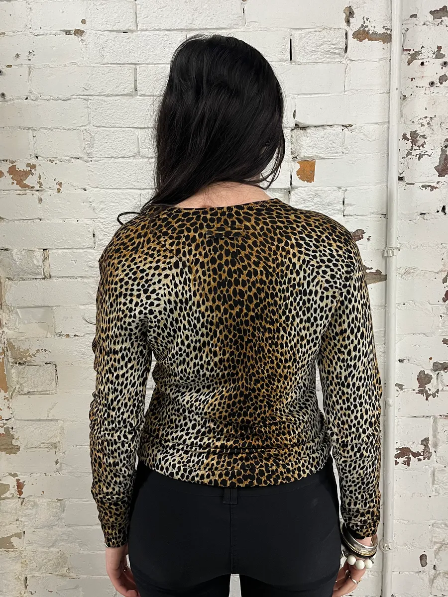 AW1999 Dolce & Gabbana Leopard Print Wool Sweater - Image 3