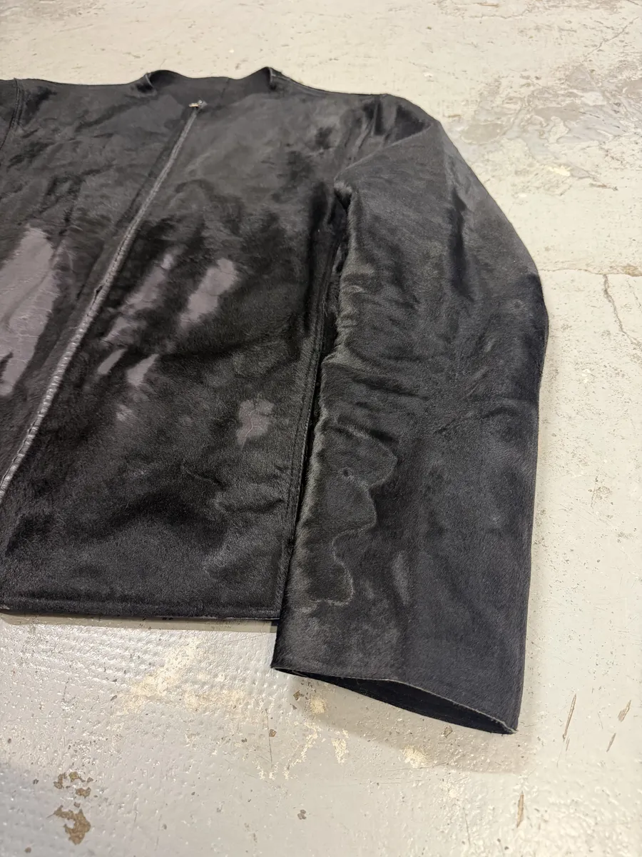 AW1999 Gucci Black Pony Hair Leather Jacket by Tom Ford - Image 13