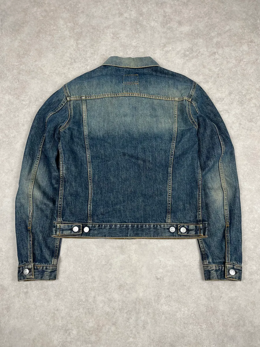 AW1999 Helmut Lang Blue Eroded Denim Jacket - Image 6