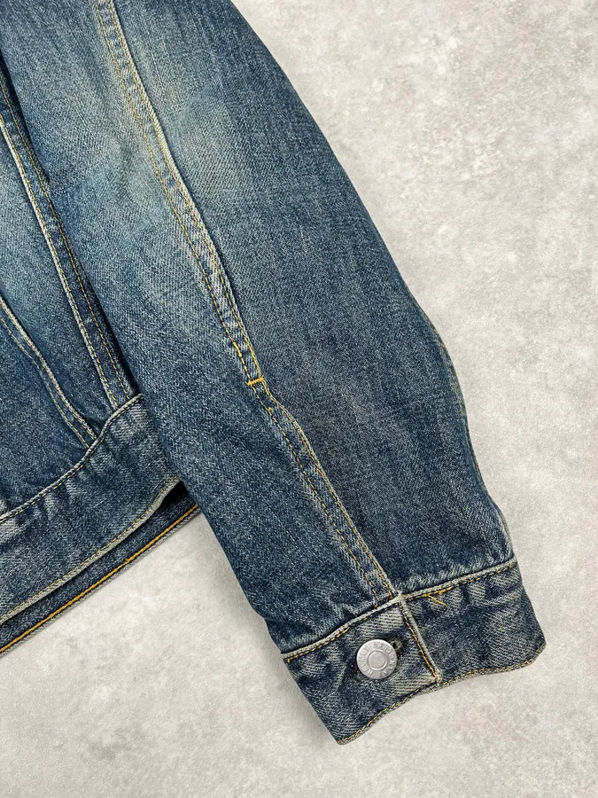 AW1999 Helmut Lang Blue Eroded Denim Jacket - Image 9