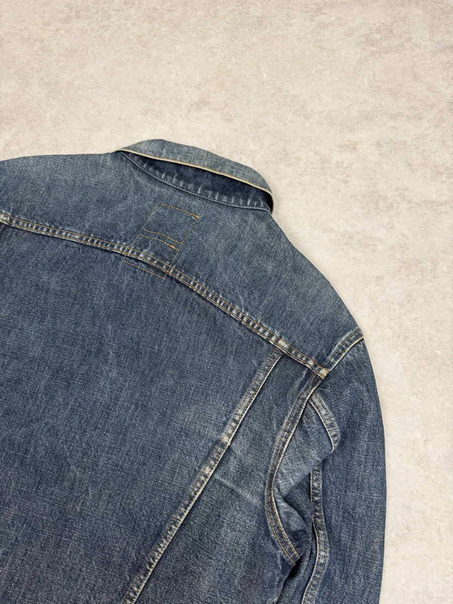 AW1999 Helmut Lang Blue Faded Denim Jacket - Image 10