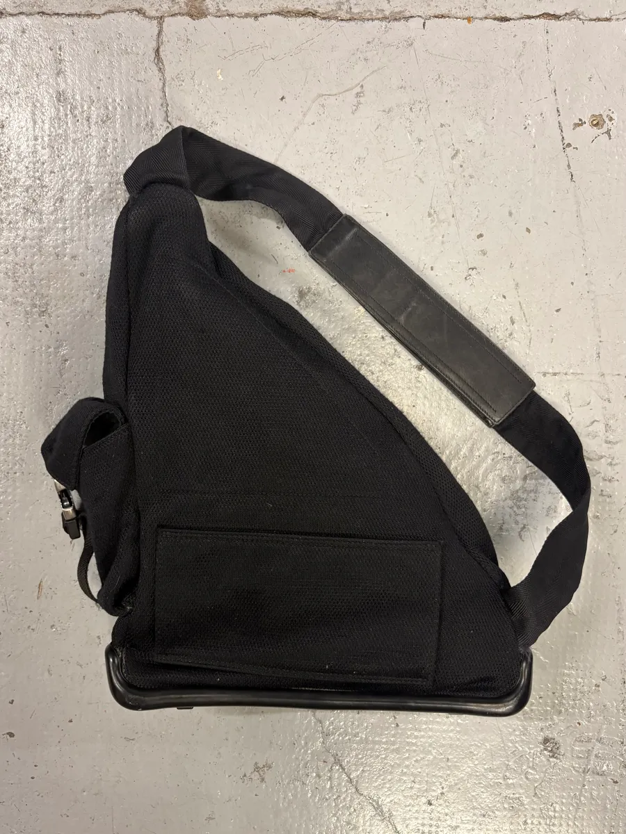 AW1999 Prada Black Nylon Americans Cup Crossbody Bag - Image 4