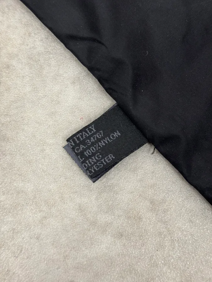 AW1999 Prada Black Nylon Linea Rossa Minimalist Scarf - Image 6