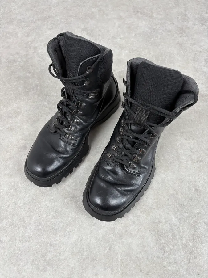 AW1999 Prada Black Premium Vibram Leather Boots - Image 3