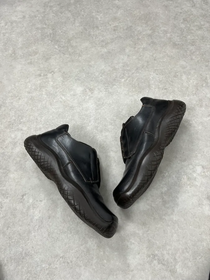 AW1999 Prada Brown Vibram Leather Low Boots - Image 3